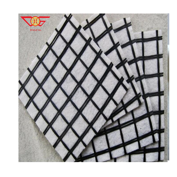 120kn Fiberglass Geogrid Composite Nonwoven Geotextile 120g Geocomposite