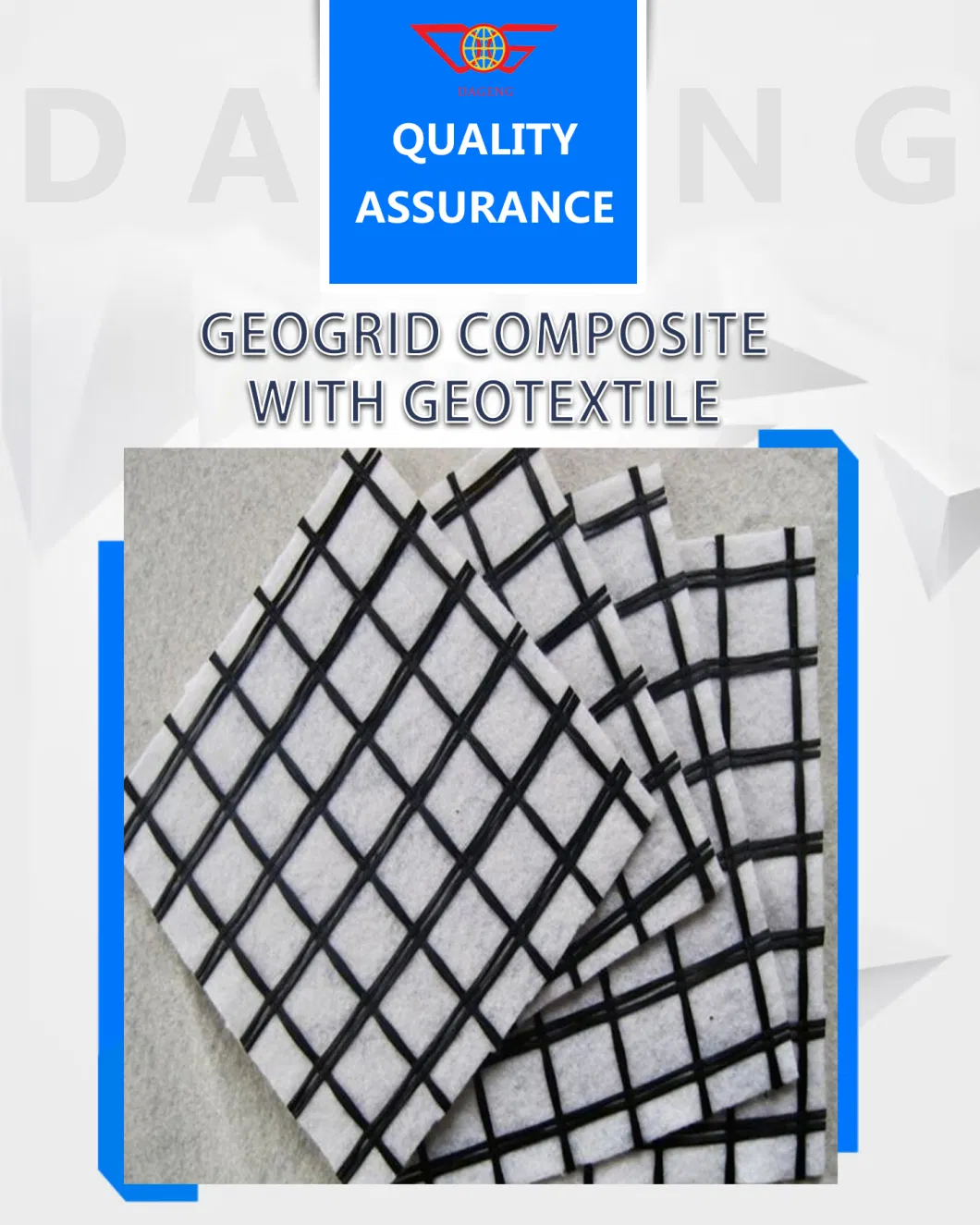 Road Base Stabilization PP Combigrid Biaxial Geogrid Composite with Non Woven Geotextile Sell Well