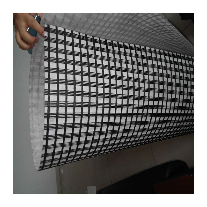 50kn Geocomposite Geogrid Composite with Nonwoven Geotextile Geocloth